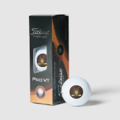 Personalisierte Gold-Golfklubs Golfball (Verpackung)