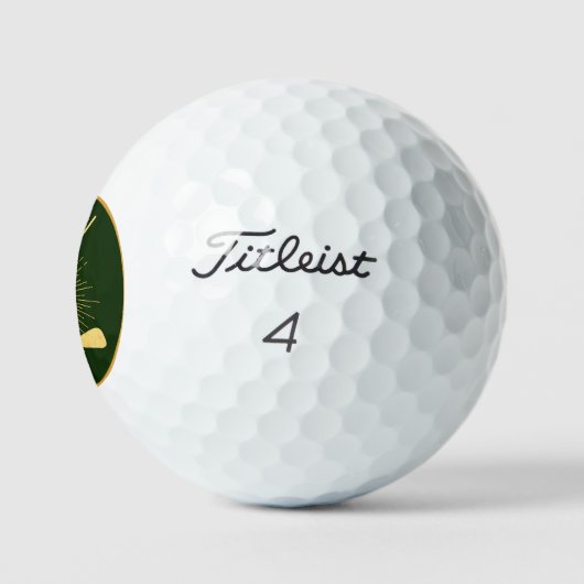 Personalisierte Gold-Golfklubs Golfball (Logo)