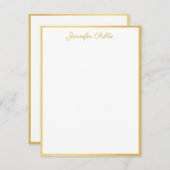 Personalisierte Gold Hand Script Vertikale Vorlage (Vorne/Hinten)
