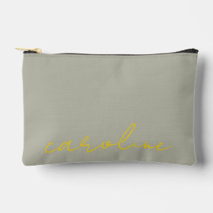 Personalisierte Gold-Namen-Make-up-Tasche: Canvas Zubehörtasche