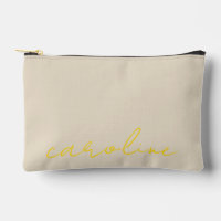 Personalisierte Gold-Namens-Make-up-Tasche: Canvas
