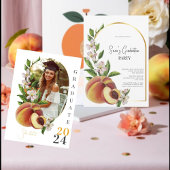 Personalisierte Gold Retro Foto Graduation Party Einladung