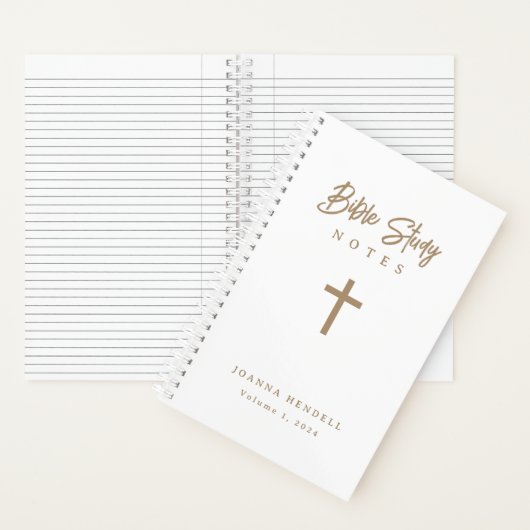 Personalisierte Gold Script Calligrafy Bible-Studi Notizblock (Innen)