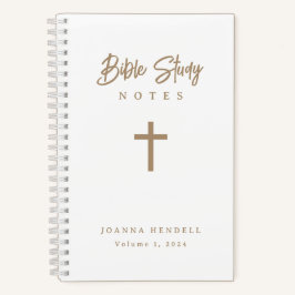 Personalisierte Gold Script Calligrafy Bible-Studi Notizblock