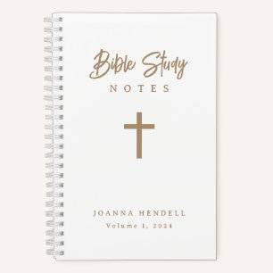 Personalisierte Gold Script Calligrafy Bible-Studi Notizblock