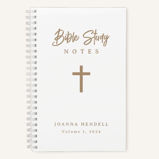 Personalisierte Gold Script Calligrafy Bible-Studi Notizblock (Vorderseite)