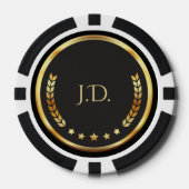 Personalisierte Gold- und Black-Poker-Chips Pokerchips (Vorderseite)