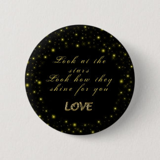 Personalisierte Gold- und Glitzern-Sterne in Schwa Button