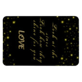 Personalisierte Gold- und Glitzern-Sterne in Schwa Magnet (Horizontal)