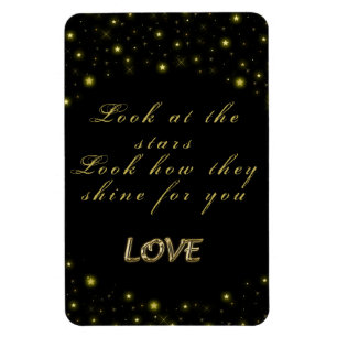 Personalisierte Gold- und Glitzern-Sterne in Schwa Magnet