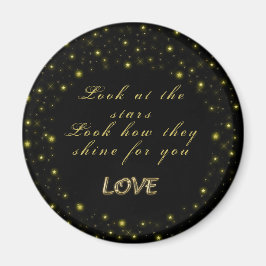 Personalisierte Gold- und Glitzern-Sterne in Schwa Magnet