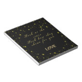 Personalisierte Gold- und Glitzern-Sterne in Schwa Notizblock (angewinkelt)