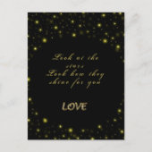 Personalisierte Gold- und Glitzern-Sterne in Schwa Postkarte (Vorderseite)