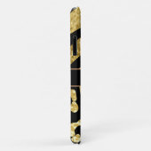 Personalisierte Gold- und Schwarzweißdrucke Case-Mate iPhone Hülle (Hinten/Rechts)