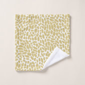 Personalisierte Gold- und Weißbadetücher Badhandtuch Set (Waschlappen)