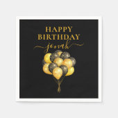 Personalisierte Goldballoons zum Geburtstag Serviette (Vorderseite)