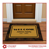 Personalisierte Goldbraune Blätter fallen Fußmatte