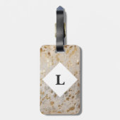 Personalisierte Golddecke Gepäckausgabe Gepäckanhänger (Rückseite vertikal)