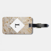 Personalisierte Golddecke Gepäckausgabe Gepäckanhänger (Rückseite horizontal)