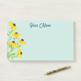 Personalisierte Golden Black Mit Augen Susan Blume Post-it Klebezettel