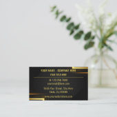Personalisierte Golden Black QR Code Business Card Visitenkarte (Stehend Vorderseite)