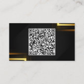 Personalisierte Golden Black QR Code Business Card Visitenkarte (Rückseite)