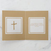 Personalisierte Golden Cross Baby Christening Tauf Karte (Innenseite)