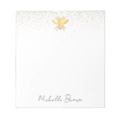 Personalisierte Golden Honey Bee Notizblock (Vorderseite)