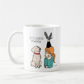 Personalisierte Golden Reriever Mama-Kaffee-Tasse Kaffeetasse (Links)