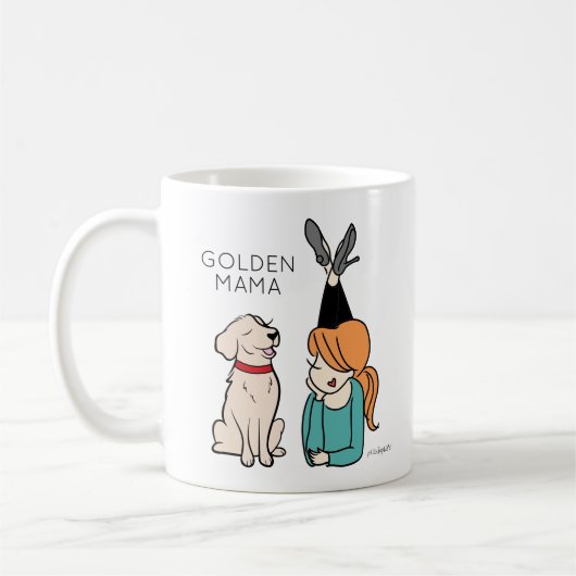Personalisierte Golden Reriever Mama-Kaffee-Tasse Kaffeetasse (Links)