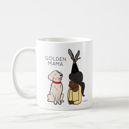 Personalisierte Golden Reriever Mama-Kaffee-Tasse Kaffeetasse (Links)