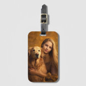 Personalisierte Golden Retriever Best Dog Mama Gepäckanhänger (Vorderseite Vertikal)