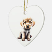 Personalisierte Golden Retriever Welpe Keramik Ornament (Links)