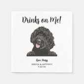 Personalisierte Goldendoodle-Hochzeit Serviette (Vorderseite)