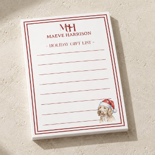 Personalisierte Goldendoodle-Weihnachtsgeschenklis Post-it Klebezettel