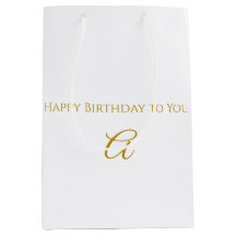 Personalisierte goldene Anfangsbuchstaben-Happy-Bi