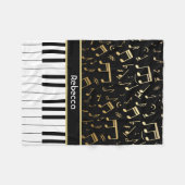 Personalisierte goldene Anmerkungen und Fleecedecke (Vorderseite (Horizontal))