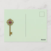 personalisierte goldene Charms Postkarte (Rückseite)