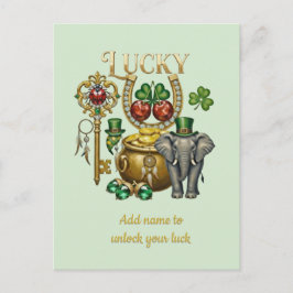 personalisierte goldene Charms Postkarte