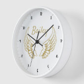 PERSONALISIERTE GOLDENE ENGELSFLÜGEL UHR (Winkel)