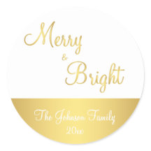 Personalisierte goldene, glänzende Rundkleber