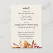 Personalisierte Goldene Herbstlaub Hochzeit Begleitkarte (Vorderseite)