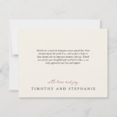 Personalisierte Goldene Herbstlaube Dankeskarte (Rückseite)