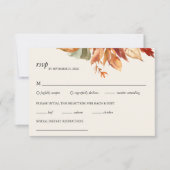 Personalisierte Goldene Herbstlaube RSVP Karte (Vorderseite)