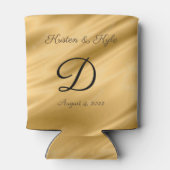 Personalisierte goldene Hochzeit Cooler Dosenkühler (Rückseite)