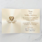 Personalisierte Goldene Hochzeitskarten, BIG Karte (Innenseite)