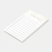 Personalisierte goldene Leuchten Post-it Klebezettel (angewinkelt)