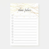 Personalisierte goldene Leuchten Post-it Klebezettel (Vorderseite)