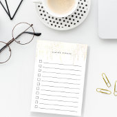 Personalisierte goldene Leuchten Post-it Klebezettel