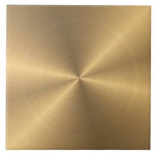 Personalisierte goldene metallische Radialstruktur Fliese